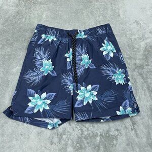 Hurley Men’s Floral Board Shorts Navy/Blue Print Size M Comfortable a0907
